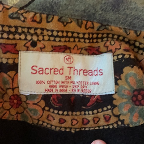 Sacred Threads Rare & Unique Patchwork Jacket / Coat - Picture 3 of 4